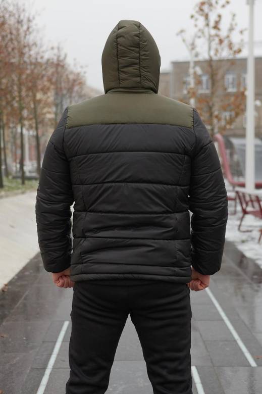 Куртка зимняя мужская "Frost" Nike хаки-черная Всегда в наличии  - фото фото фото 3