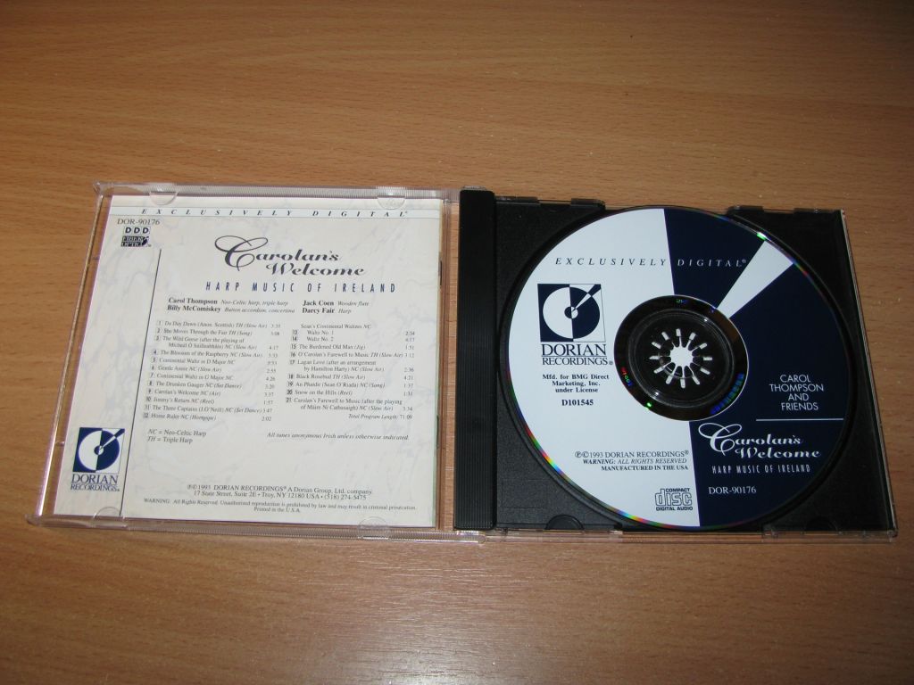 CAROL THOMPSON ‎- Carolan's Welcome  (1993 Dorian Recordings ‎USA) - фото фото фото 1