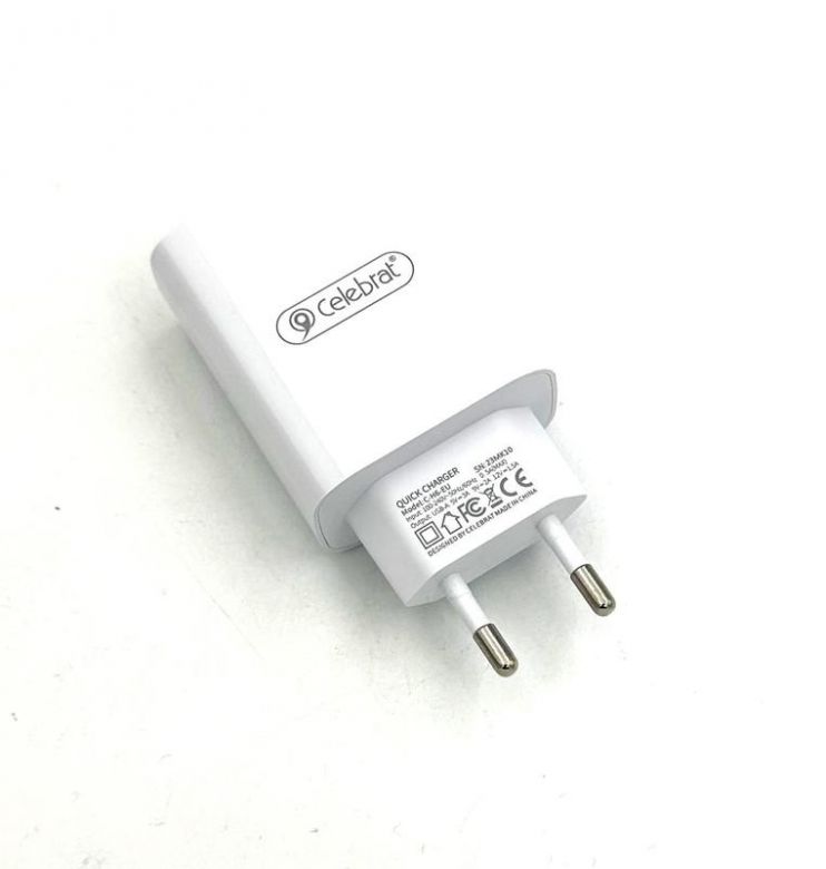 Зарядний пристрій CELEBRAT C-H6-EU 18W Fast Charge 1USB Біле - фото фото фото 4