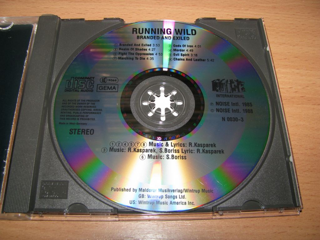 RUNNING WILD - Branded And Exiled   (1988 Noise Germany) - фото фото фото 2