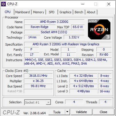 AMD Ryzen 3 2200G 3.7 ГГц Turbo, Radeon Vega 8, AM4 - фото фото фото 2