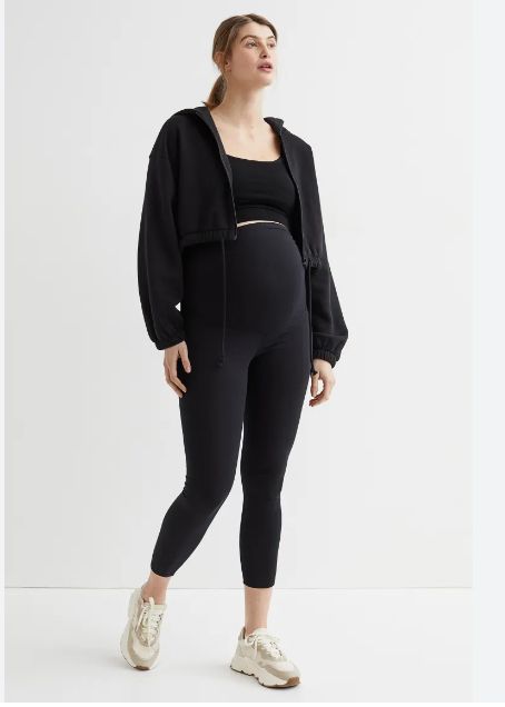 Спортивные капри леггинсы, с сетчатыми вставками, для беременных H&amp;M.  S М - фото фото фото 0