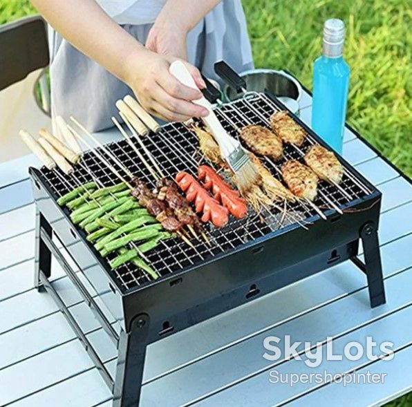 Складной барбекю гриль портативный мангал BBQ Grill Portable – жаропрочный Лучшая цена! - фото фото фото 7