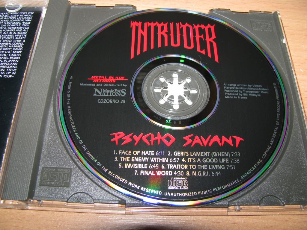 INTRUDER - Psycho Savant  (1991 Music For Nations,1st press,UK) - фото фото фото 2