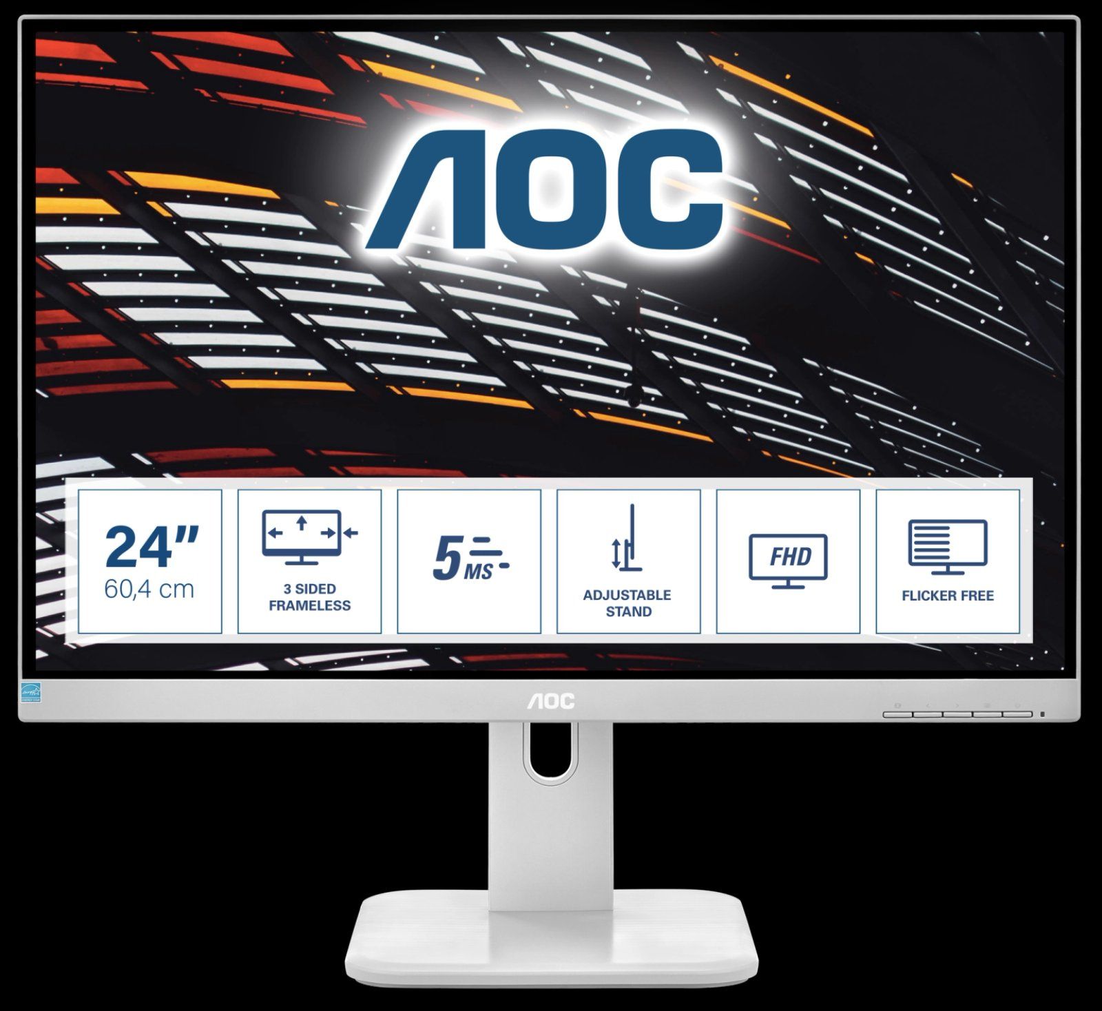 Монітор AOC 24P1/GR IPS Full HD 23.8" безрамковий - фото фото фото 0