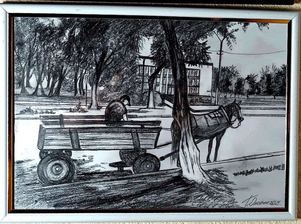 На базар. Вознесенск. графика 20*30см. - фото фото фото 0