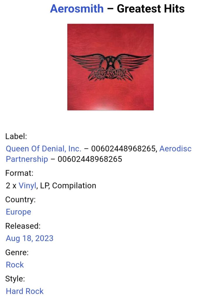 Aerosmith - Greatest Hits - 1973-2012.   (2LP). 12. Vinyl. Пластинки. Europe. S/S. - фото фото фото 3