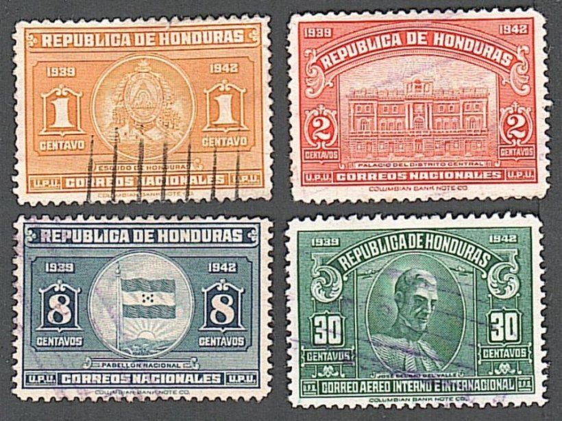 Гондурас  (1939) Герб, флаг. Местные виды - фото фото фото 0