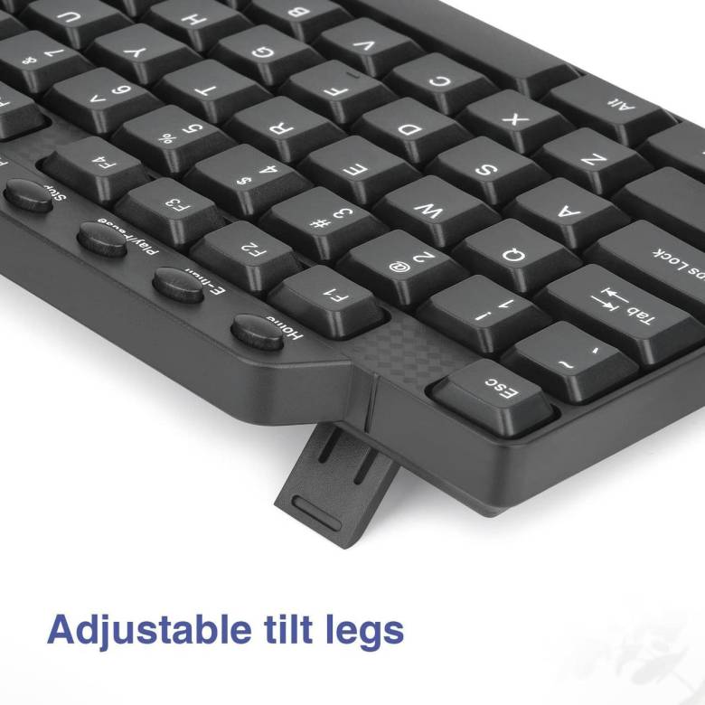 Базовая клавиатура и мышь Rii RK203, ультратонкий USB-компьютер с проводной мышью и клавиатурой - фото фото фото 5