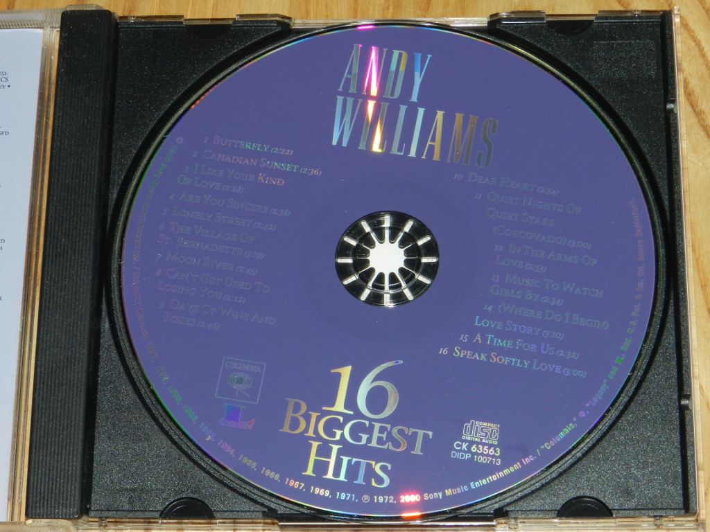 CD  Andy Williams - 16 Biggest Hits - фото фото фото 1