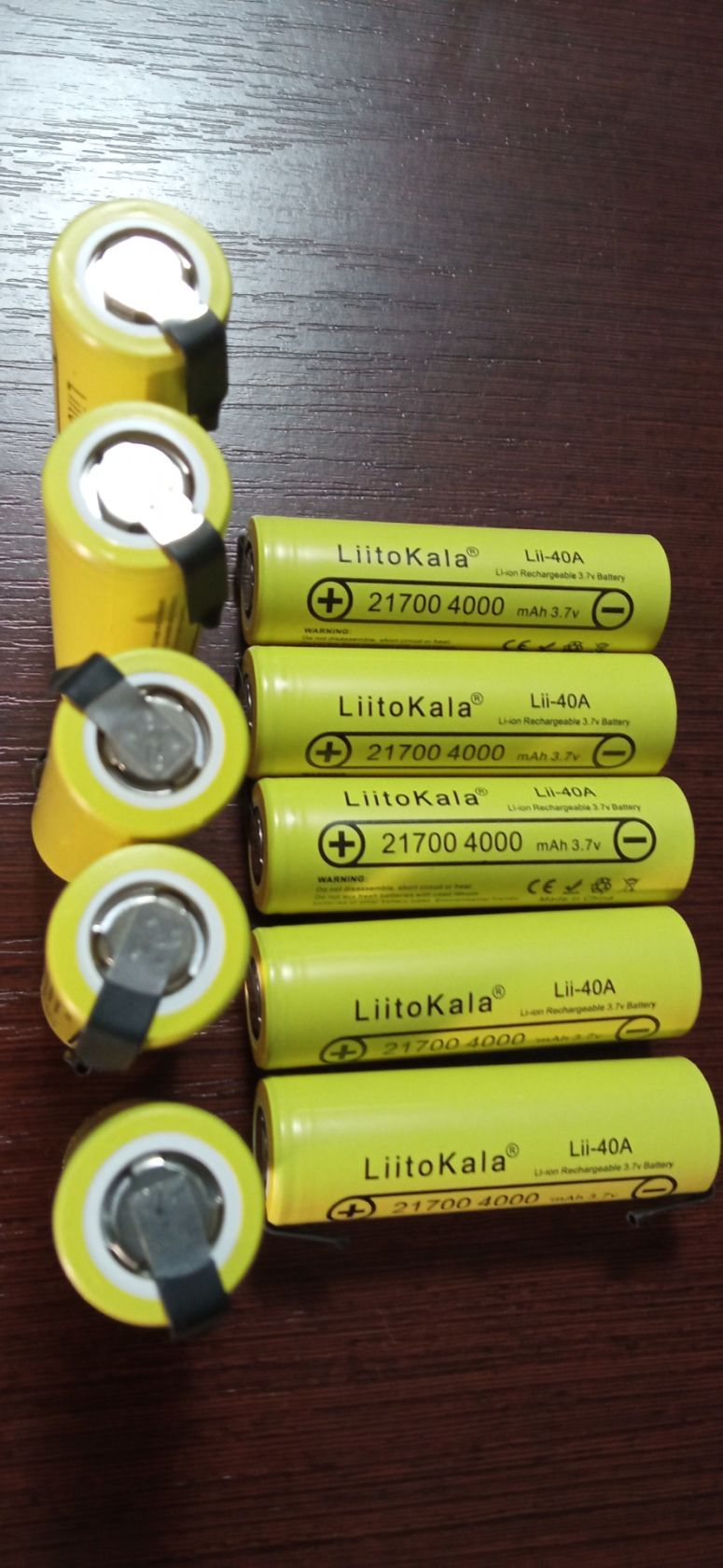 Акумулятор 21700 Li-Ion LiitoKala Lii-40A-N      (Nickel), 4000mah, Yellow - фото фото фото 1