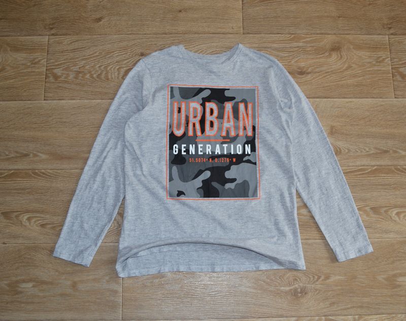 Світло-сірий реглан лонгслив primark на хлопчика 14-15 років - фото фото фото 1