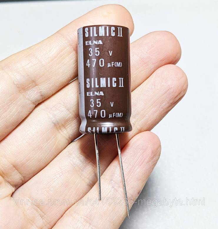 Конденсатор 470uF 35V (16х32мм) ELNA Silmic II - фото фото фото 2