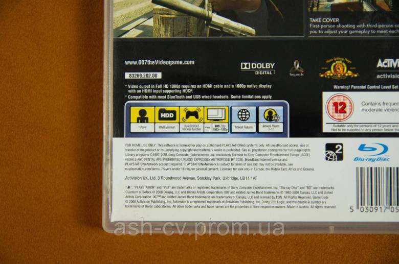 Диск для Playstation 3, гра 007 Quantum of Solace - фото фото фото 2