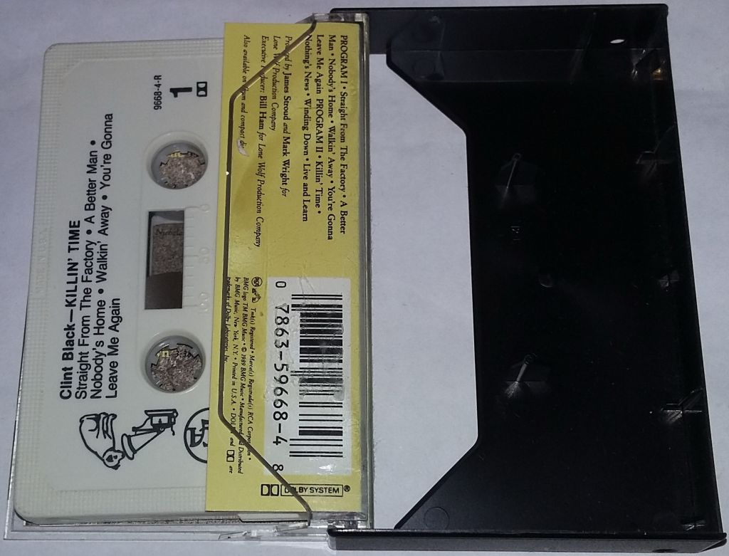 CLINT BLACK Killin' Time. Cassette US - фото фото фото 1