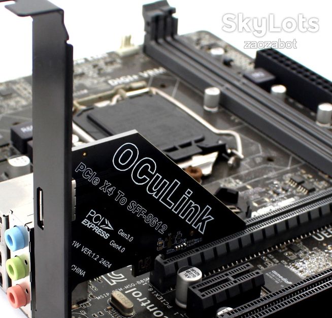 Адаптер плата розширення PCIe x4 - OCuLink SFF-8612 - фото фото фото 1