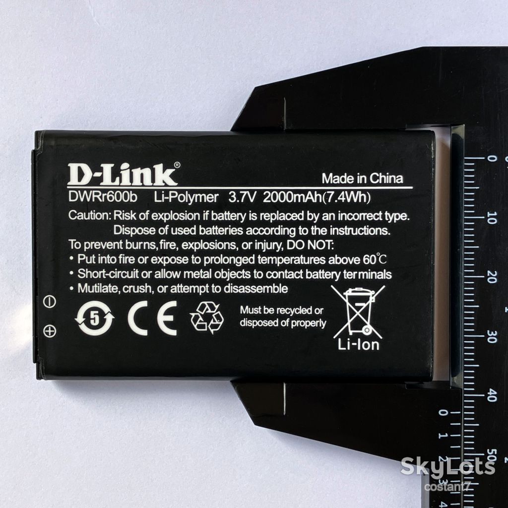 Акумулятор D-Link DWRr600b 2000mAh для DWR-932 DWR-730 DWR-720 DWR-830 Новий - фото фото фото 3