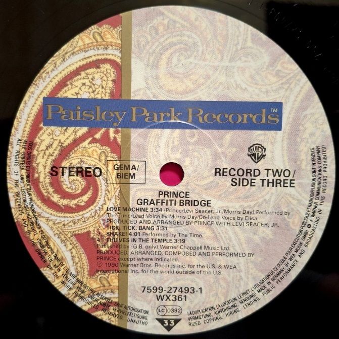 Prince - Graffiti Bridge - 1990.  (2LP). 12. Vinyl. Пластинки. Europe. - фото фото фото 8