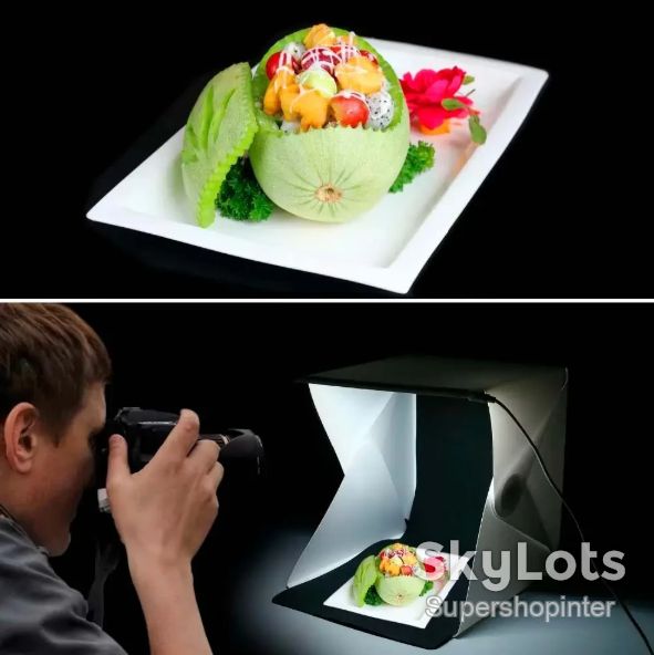 Фотобокс с подсветкой  (22×21×21см), HA -151 от USB, Белый / Лайтбокс / Световой лайткуб - фото фото фото 4