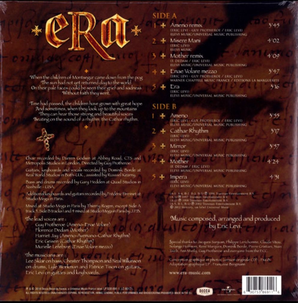 ERA - ERA - 1996.  (LP). 12. Vinyl. Пластинка. France. S/S. - фото фото фото 1