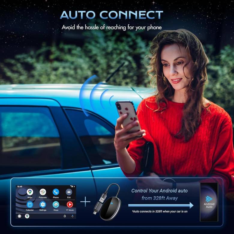 Беспроводной адаптер Android Auto EVARY, проводной OEM-адаптер Autoper для устройств Android 11.0 - фото фото фото 5