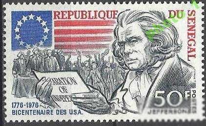 Сенегал 1976 200 лет Декларации Независимости США 1м. - фото фото фото 0
