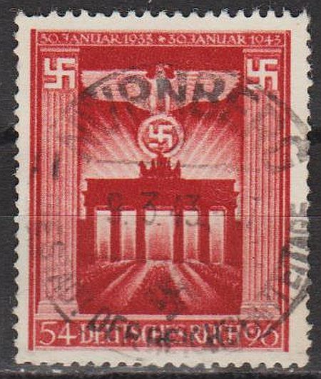 1943 - Рейх - 10 років правління Гітлера Mi.829 _гаш _3,0 € - фото фото фото 0