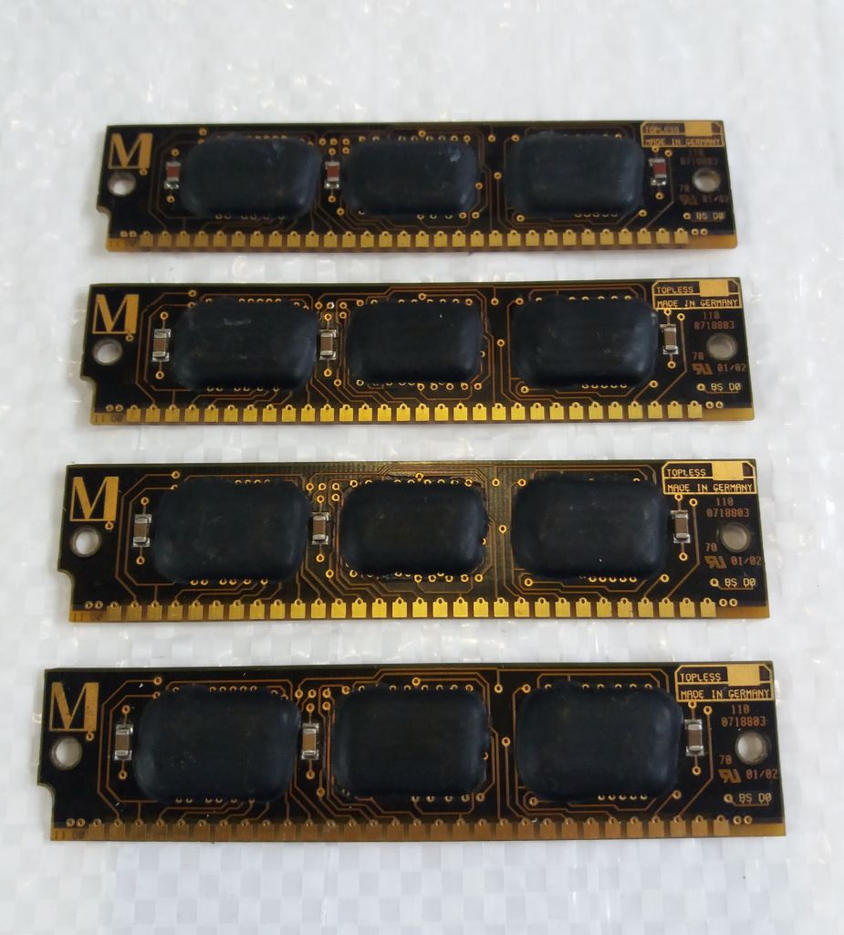 Модуль памяти SIMM 30-pin Memory Module Topless 1MB 60ns   (4шт) - фото фото фото 0