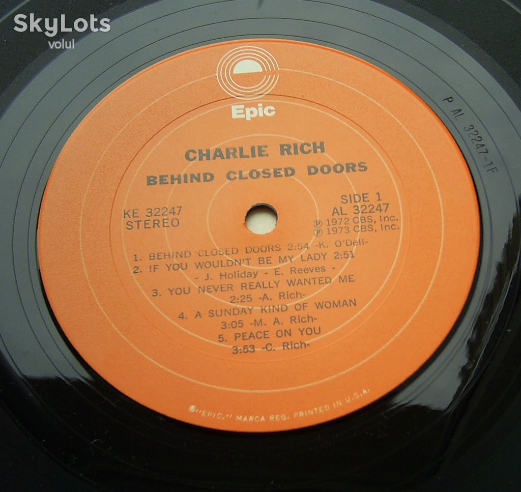 CHARLIE RICH Behind Closed Doors LP VG++/EX - фото фото фото 2