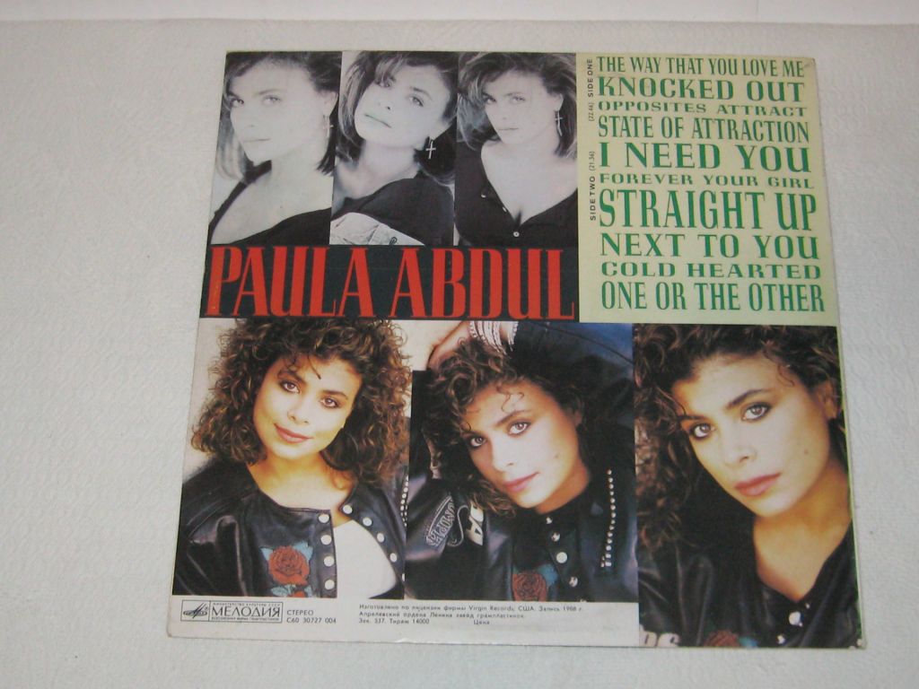 Пластинка Пола Абдул Paula Abdul - фото фото фото 1