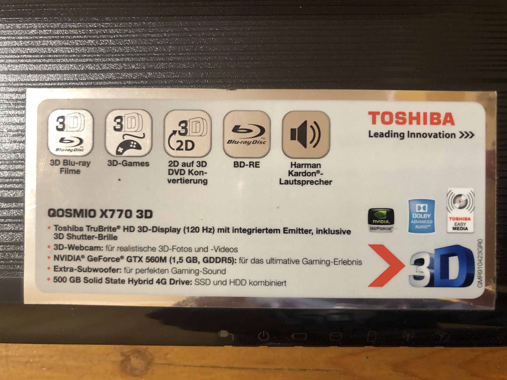 ноутбук TOSHIBA QOSMIO X770 3D - фото фото фото 5