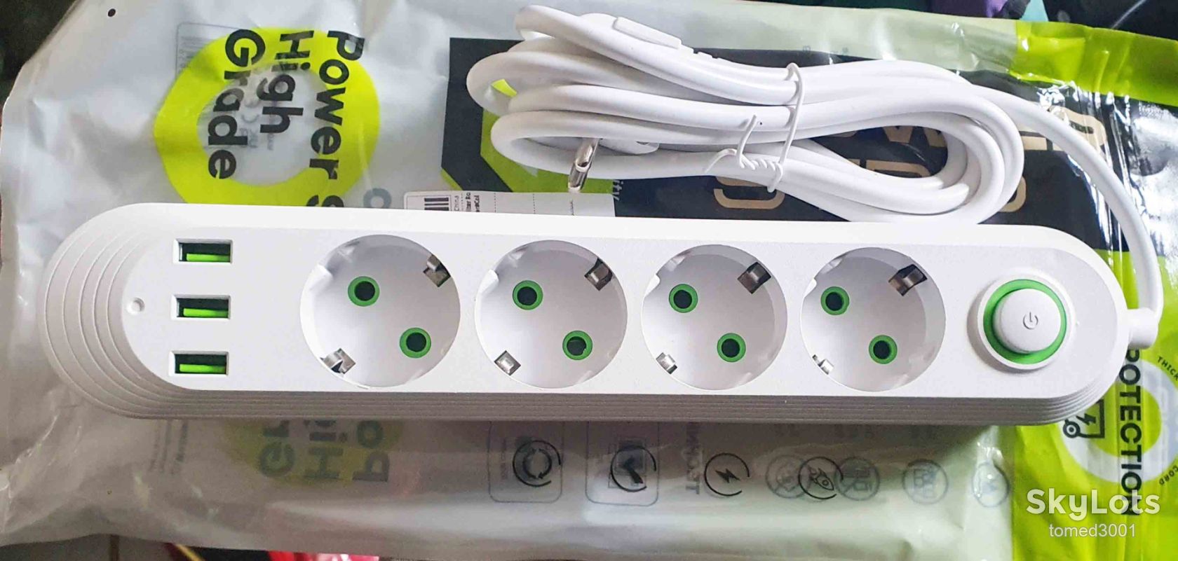 переноска мережевий фільтр usb зарядне 2м нова білого кольору - фото фото фото 0