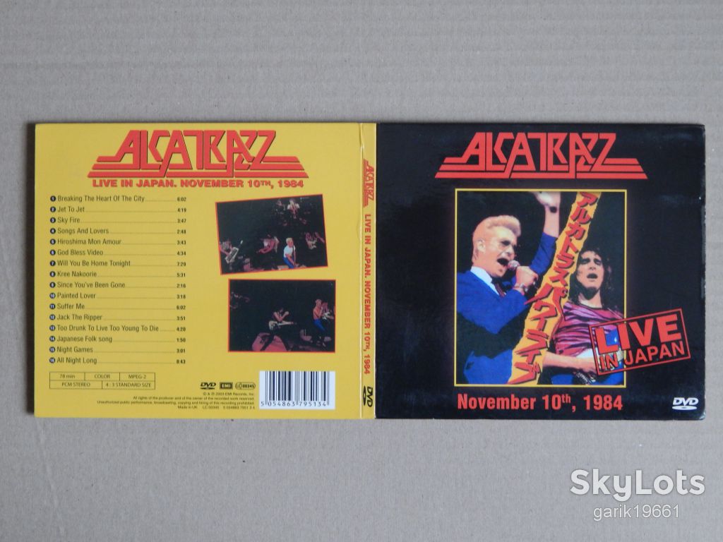 Alcatrazz ‎– Live In Japan. November 10th, 1984 (DVD, Unofficial Release, Digipack) - фото фото фото 2