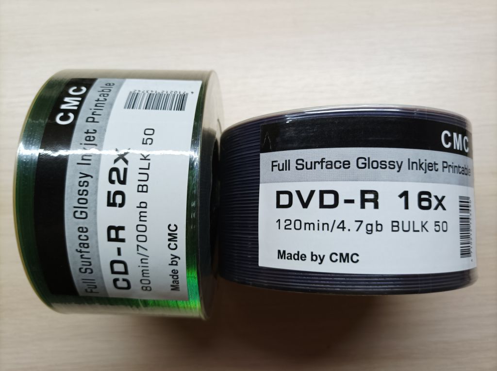 CMC 50 дисков DVD-R принтабельные с глянцевым покрытием Glossy Print.Тайвань - фото фото фото 6