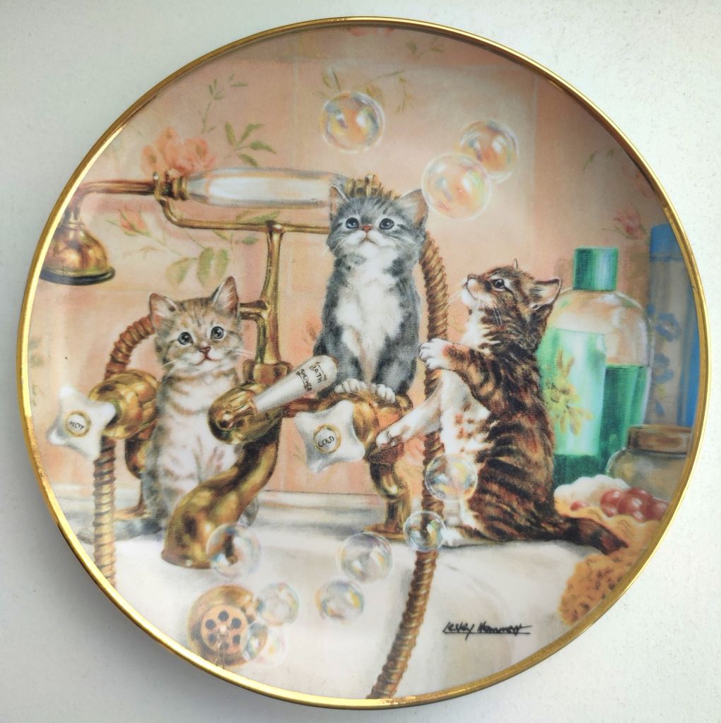 "КОТЕНОК. КОТ" коллекционная декоративная тарелка "FRANKLIN MINT" Португалия фарфор РЕДКАЯ!!! - фото фото фото 1