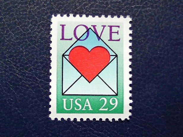 Поштова марка США " Love " 1992 рік ** - фото фото фото 0