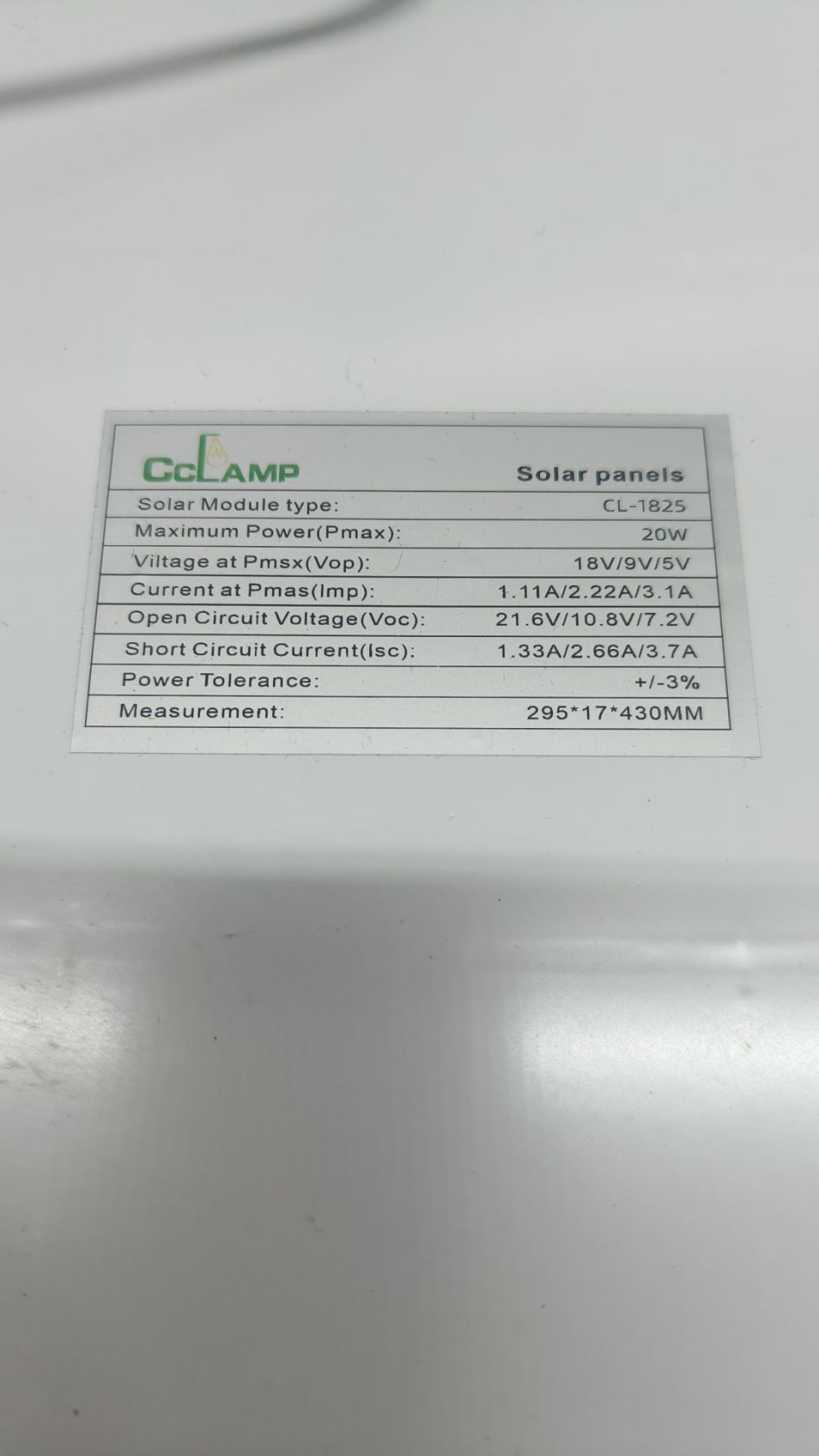 Лот Сонячна панель CCLamp CL-1825 Solar 20 Вт заряджання від сонця - фото фото фото 4