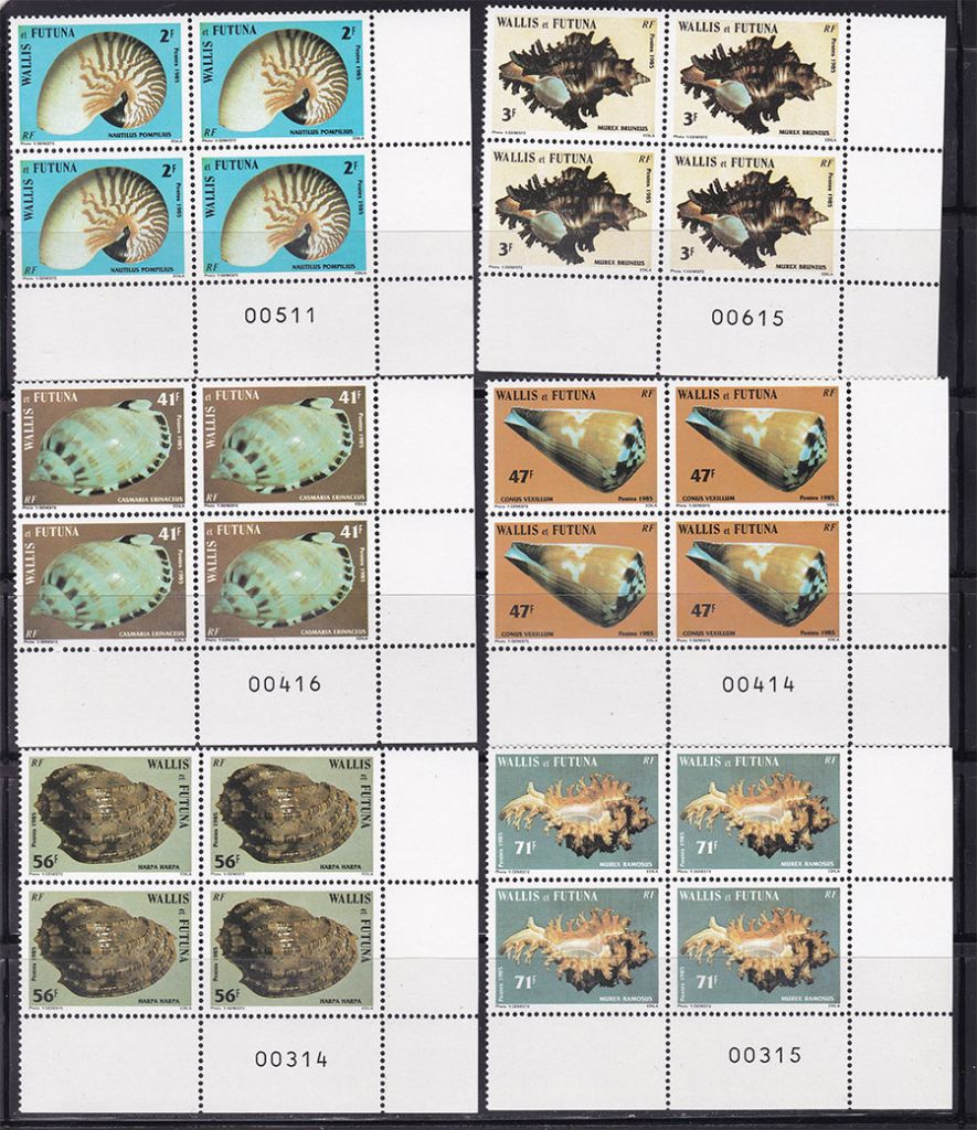 Фауна Уолис и Футуна / WF 1985 г MNH - квартблоки - фото фото фото 0