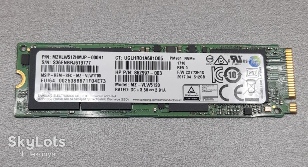 NVMe Samsung PM961 512Gb            (MZVLW512HMJP) - фото фото фото 0