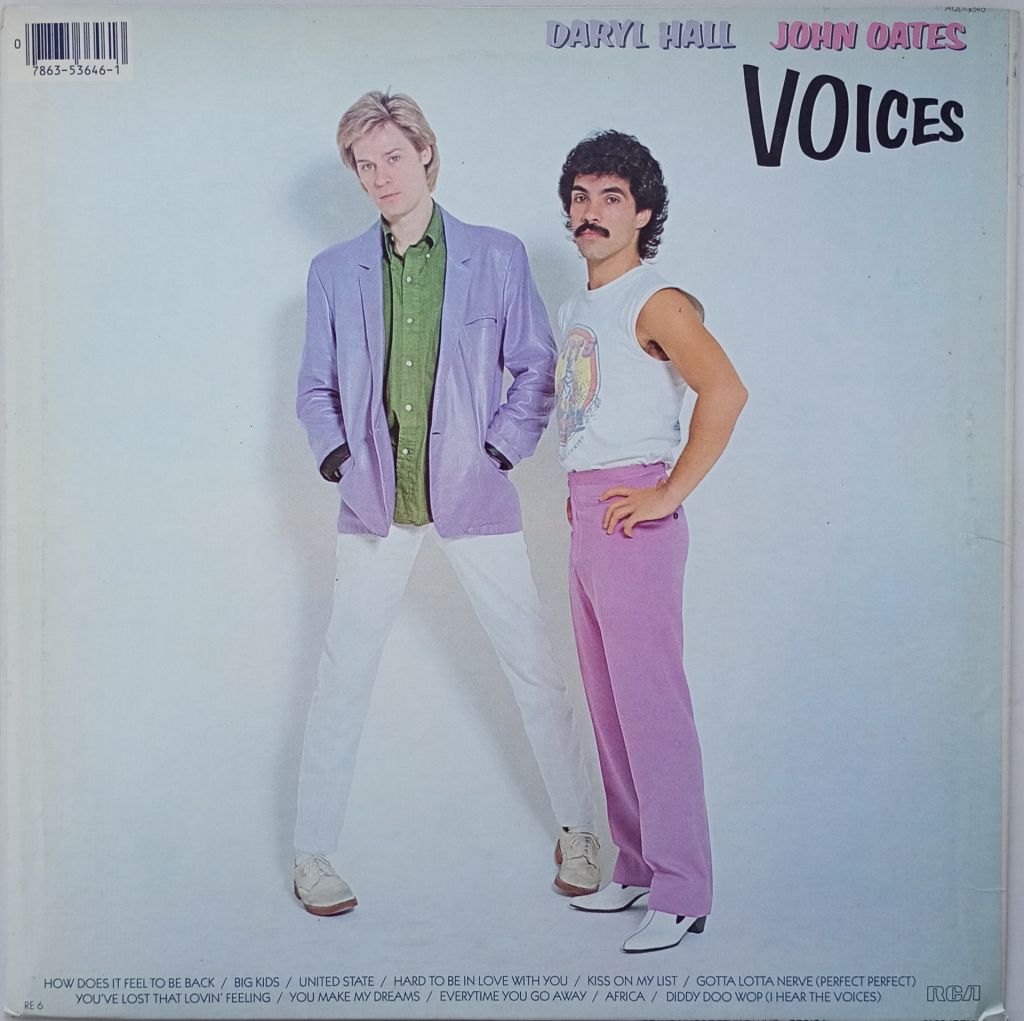 DARYL HALL &amp; JOHN OATES Voices LP EX+ - фото фото фото 1