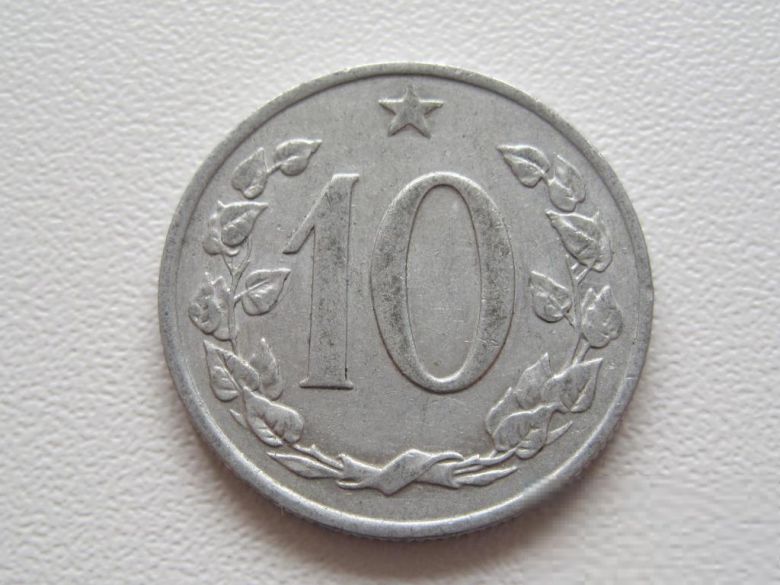 Чехословакия 10 геллеров 1970 года 25055 - фото фото фото 0
