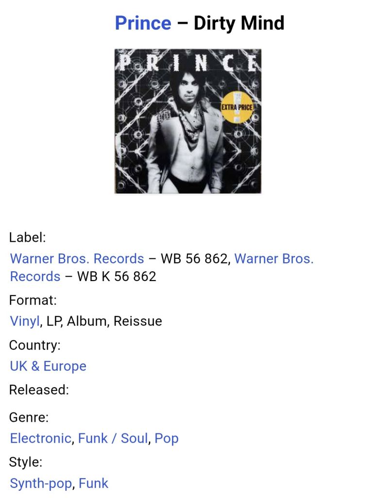 Prince - Dirty Mind - 1980.  (LP). 12. Vinyl. Пластинка. UK &amp; Europe. - фото фото фото 6
