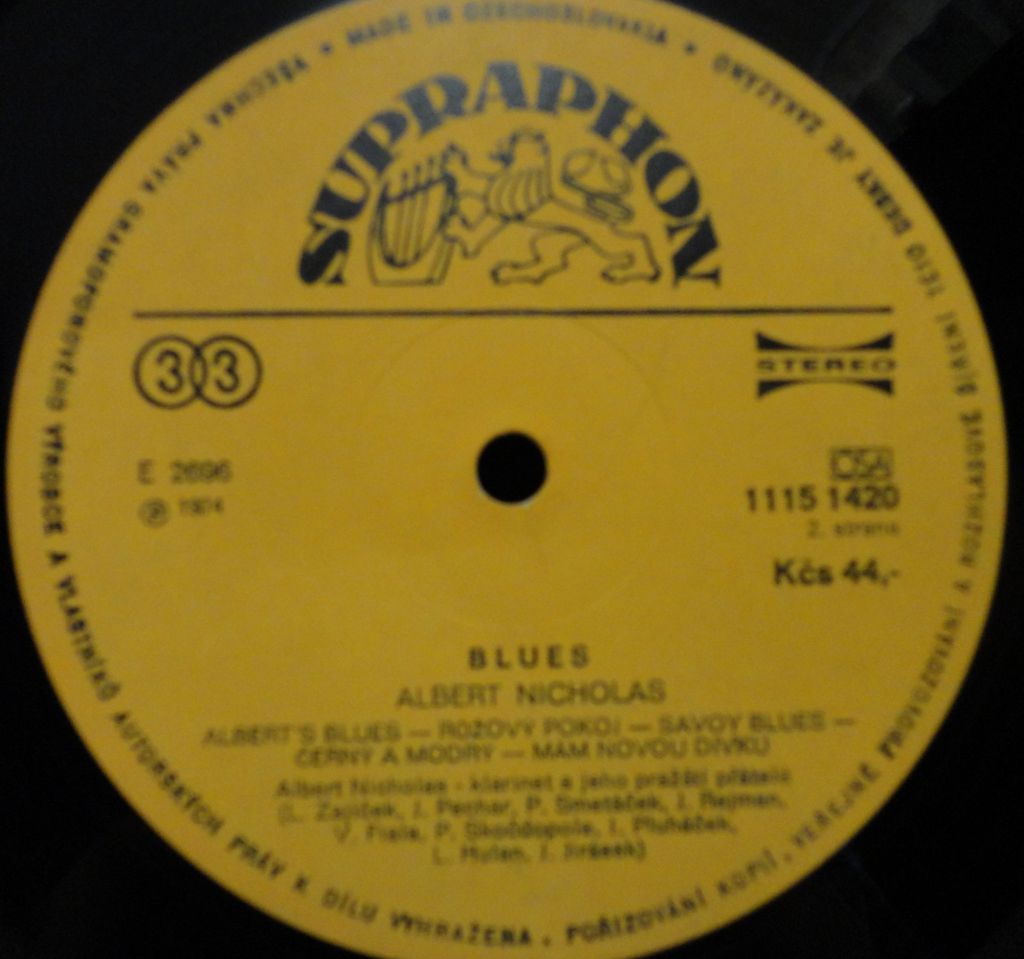 Albert Nicholas - Posledni Blues NM/NM- - фото фото фото 2