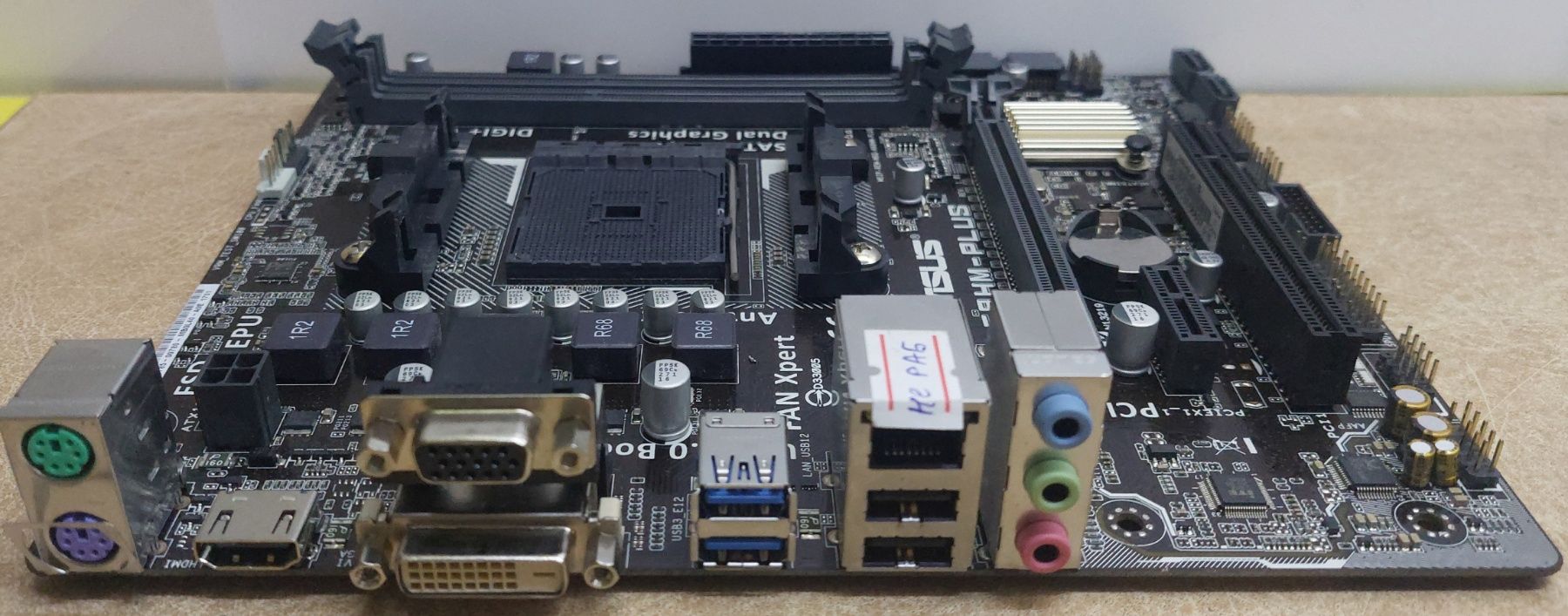 Б/В Материнська плата Asus A68HM-PLUS /Socket FM2/Socket FM2+/ 2 x DDR3/MicroATX НЕ РОБОЧА!код.6023 - фото фото фото 1
