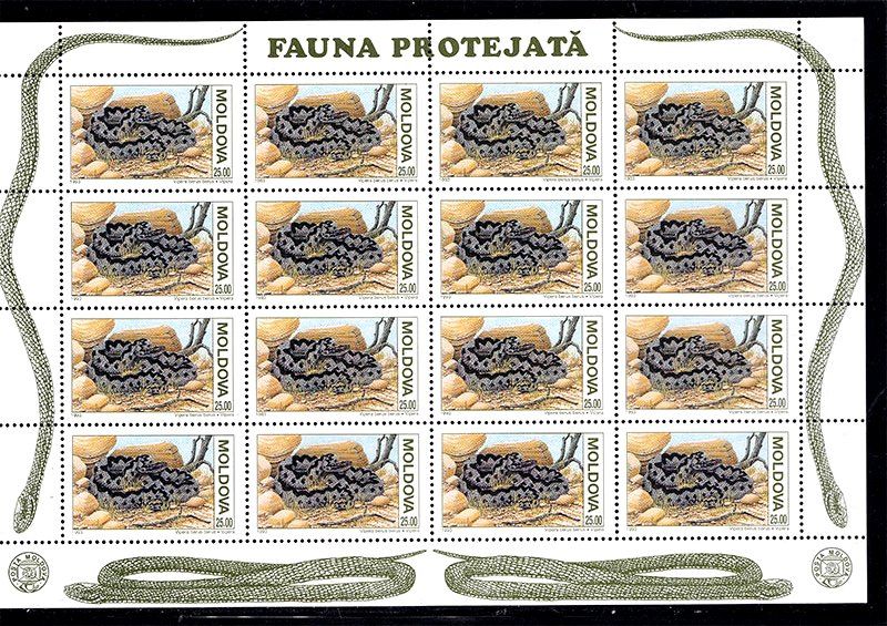 Фауна . Молдова 1993 г MNH   WWF - змеи - фото фото фото 1