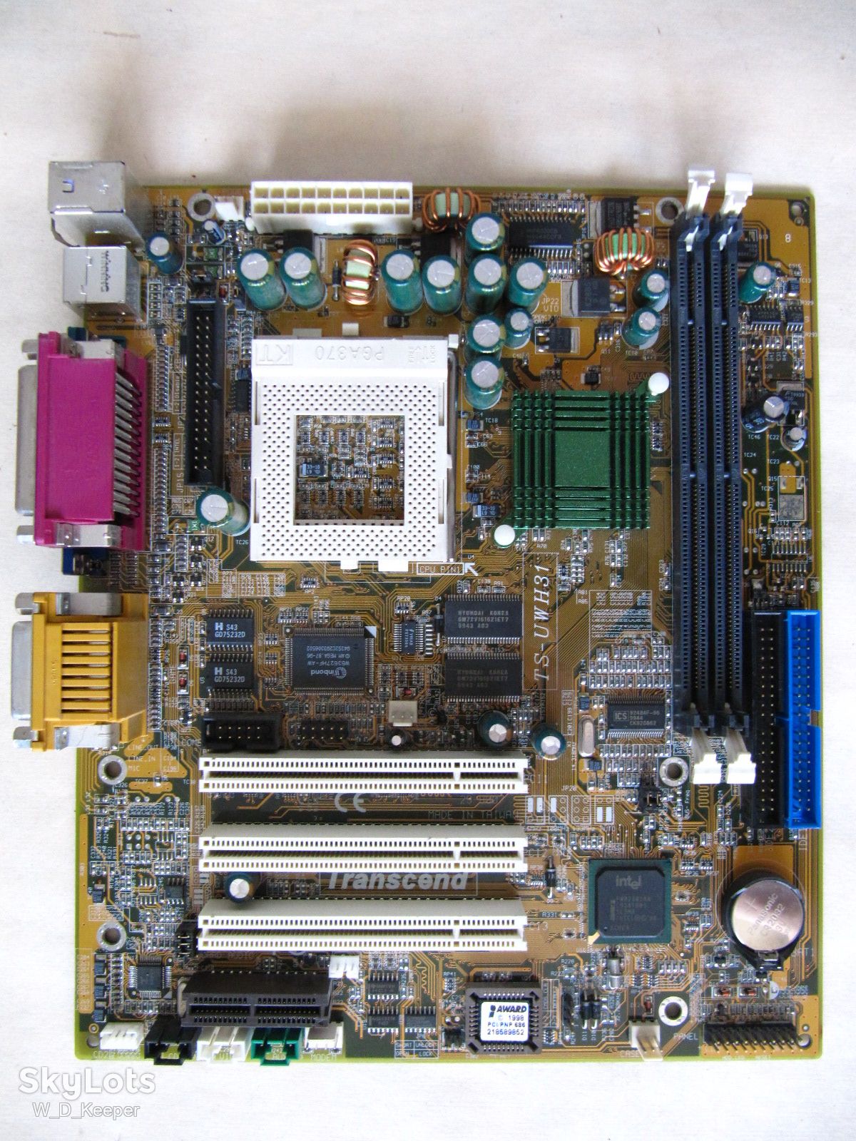 Transcend TS-UWH31 socket 370 рідкісна материнка, робоча - фото фото фото 0
