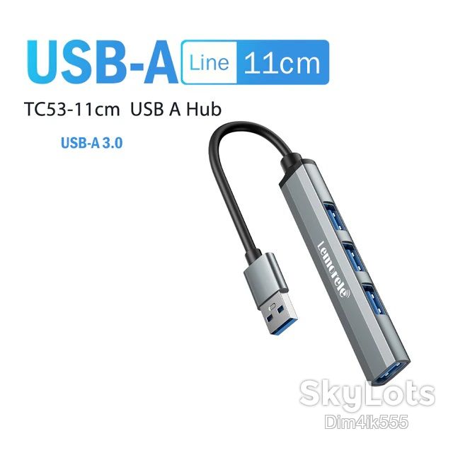 USB хаб Lemorele USB-A - 4USB3.0 OTG 4Port 11cm - фото фото фото 10