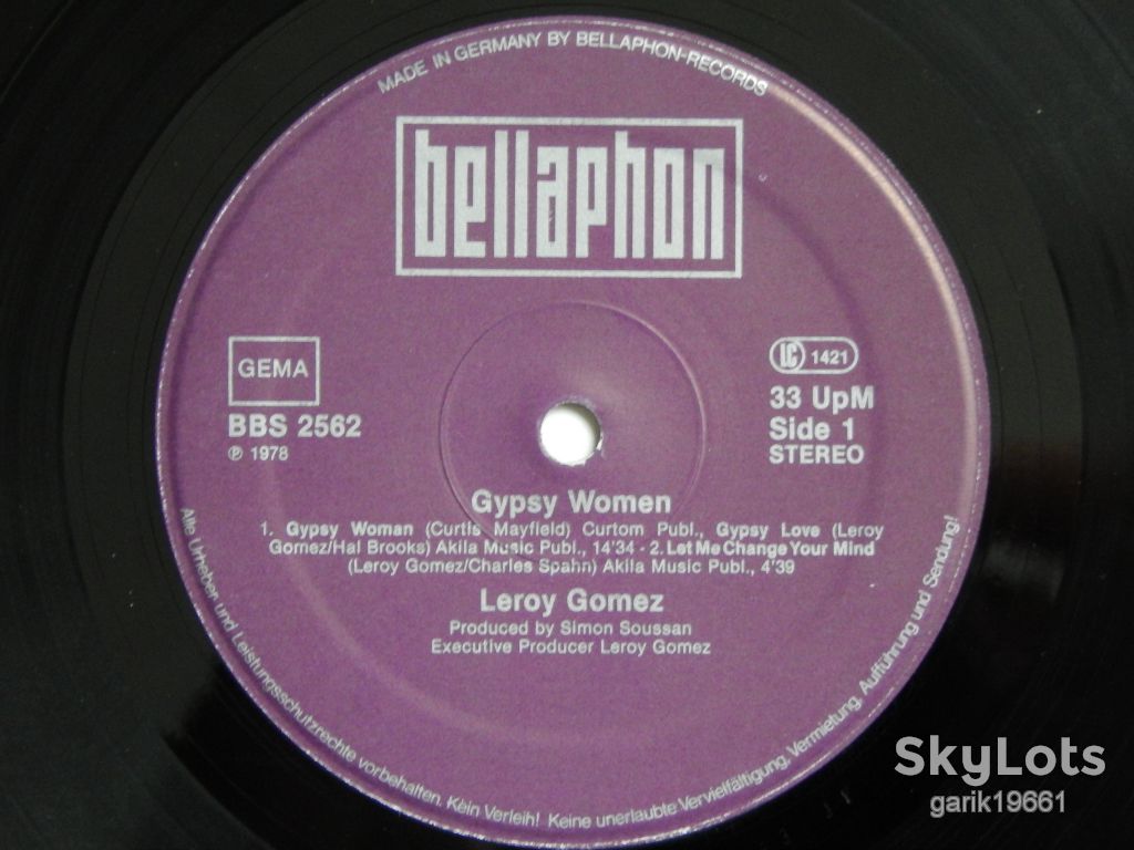 Leroy Gomez ‎– Gypsy Woman   (Bellaphon ‎– BBS 2562, Germany) NM-/NM- - фото фото фото 2
