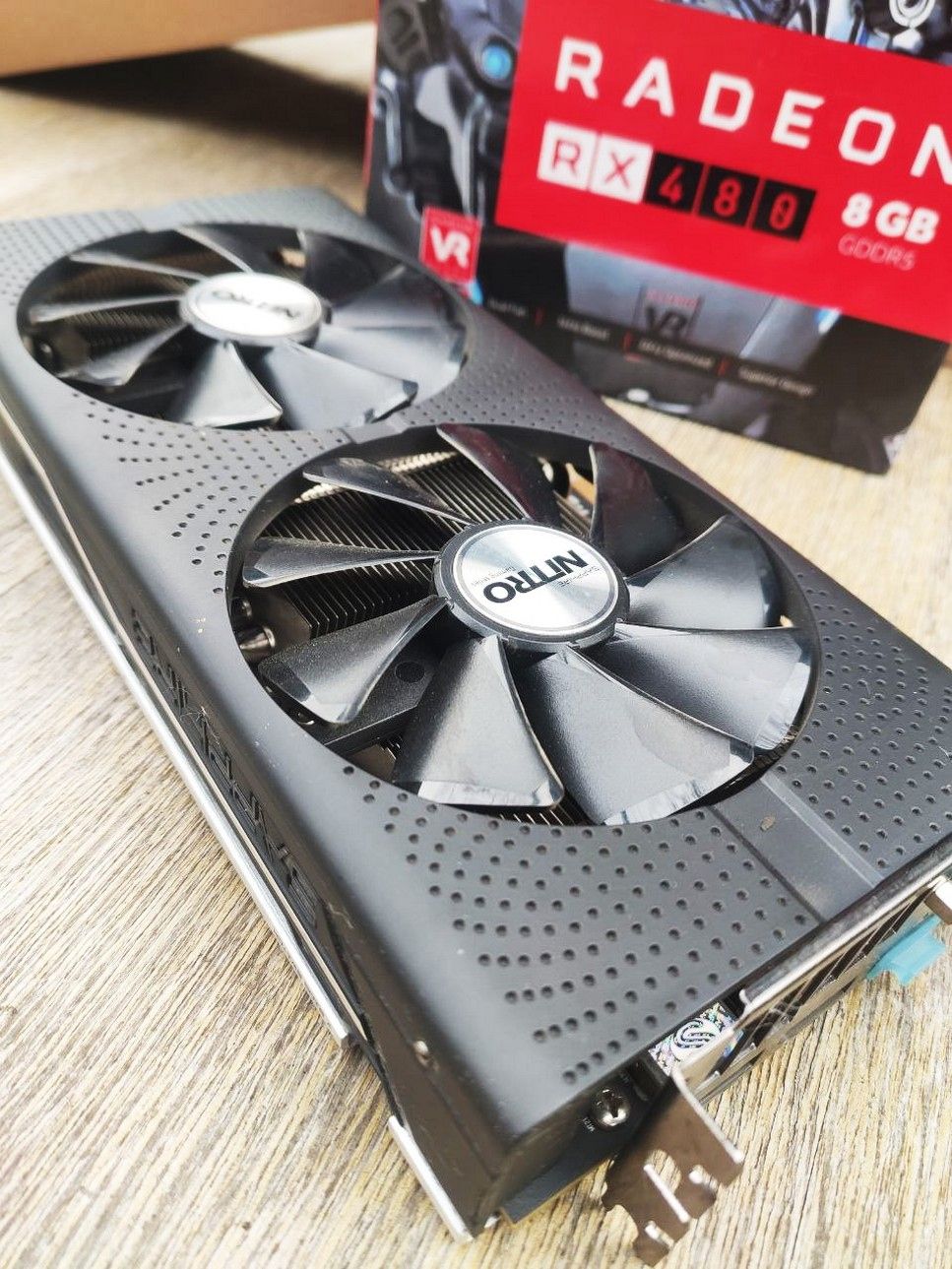 Игровая видеокарта с RGB подсветкой RX480 8Gb Nitro+ OC версия состояние идеал - фото фото фото 4
