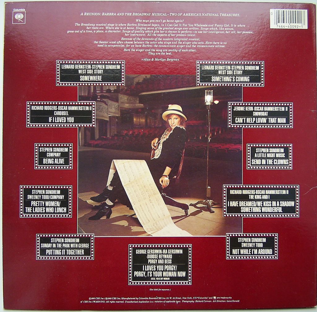 BARBRA STREISAND The Broadway Album LP EX - фото фото фото 1